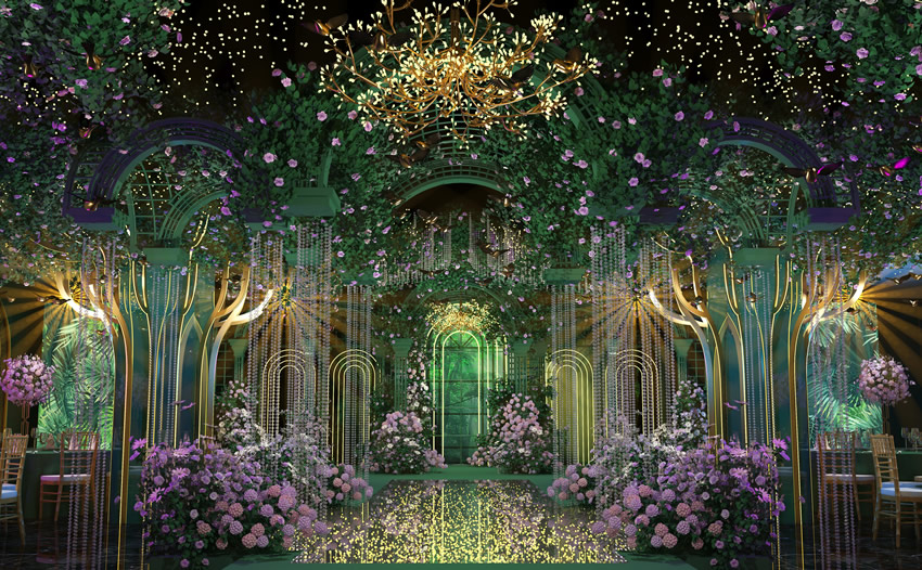 胶州奇妙森林婚礼堂效果展示